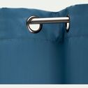 Rideau à œillets en polyester 140x250cm - bleu figuerolles-GORDES