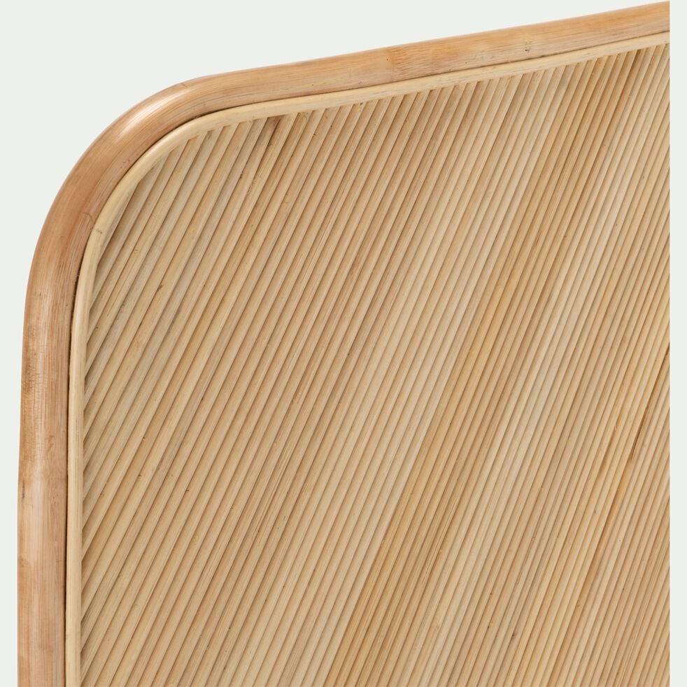 Tête de lit rectangulaire en rotin - bois clair 130x170-MARIETTA