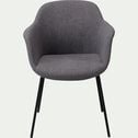 Chaise en tissu avec accoudoirs - gris ardoise-CHLOE
