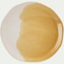 Assiette plate en grès D27cm - jaune centauré-MALTA