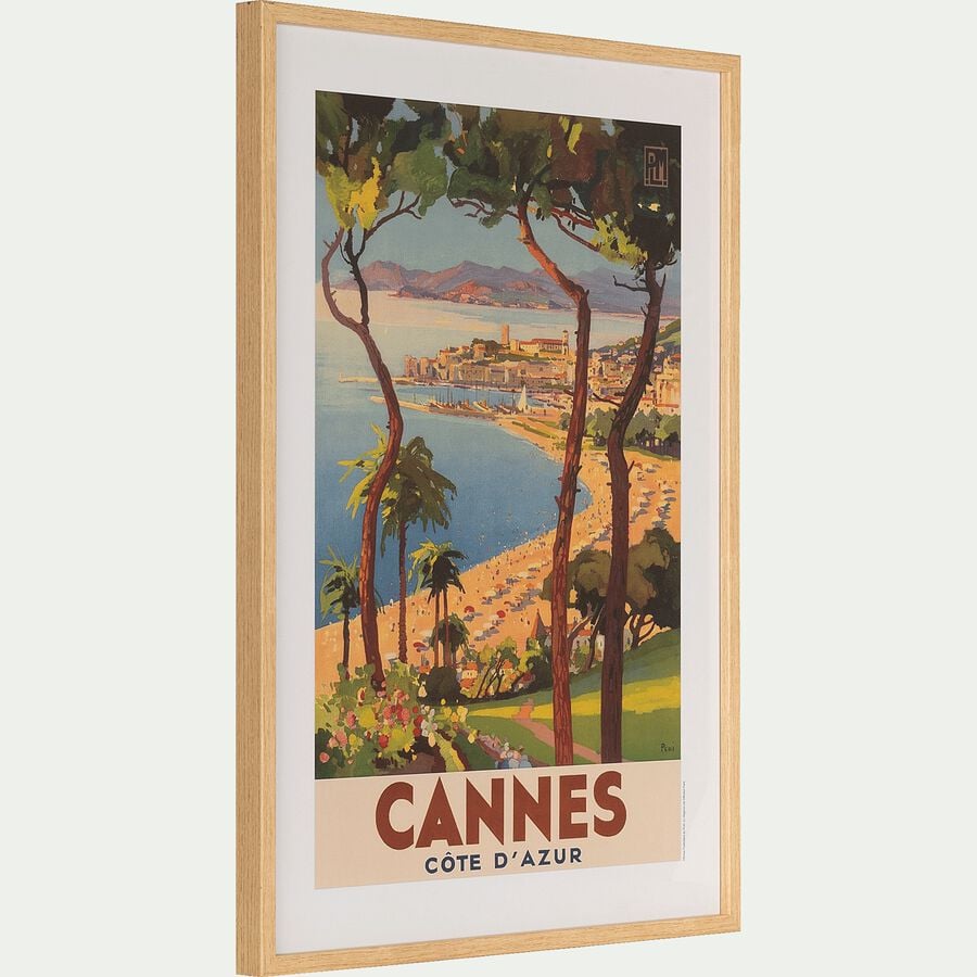 Image encadrée de Cannes 53x73cm-PLM CANNES