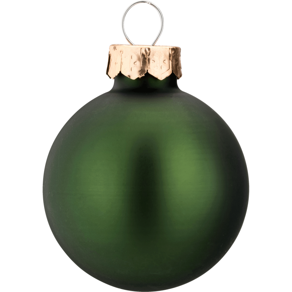 Olan 16 Mini Boules Noël En Verre Vert D35cm