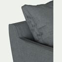 Canapé 5 places fixe tissu mixte - gris ardoise-LENITA