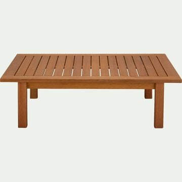Table basse de jardin rectangulaire en eucalyptus - bois clair-COMODO