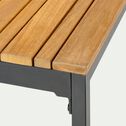 Table et bancs de jardin en acacia - bois foncé (4 à 6 places)-ACA