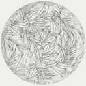 Assiette plate en porcelaine à motifs laurier - b...