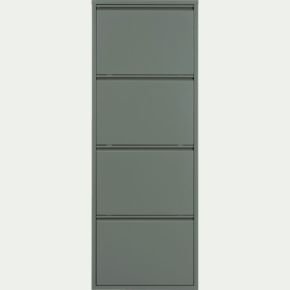 Meubles A Chaussures En Metal Vert Cedre 8 Paires Lofter