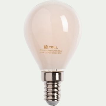 Ampoule LED culot E14  en verre dépoli - blanc laiteux-G45