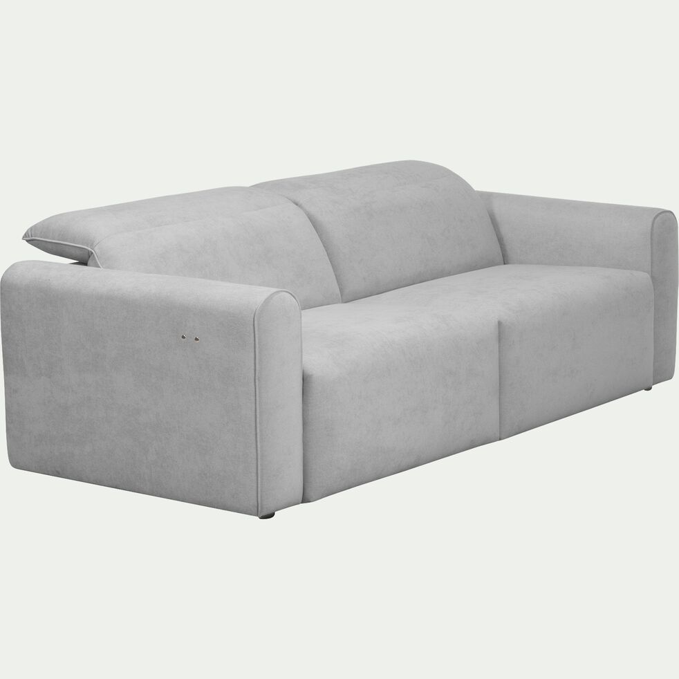 Canapé 3 places relax gauche en tissu - gris borie-SACHA