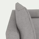 Canapé droit 5 places en tissu joint - gris vésuve-AUDES