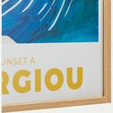 Image encadrée motif morgiou 53x73cm - bleu-CALANQUE MORGIOU