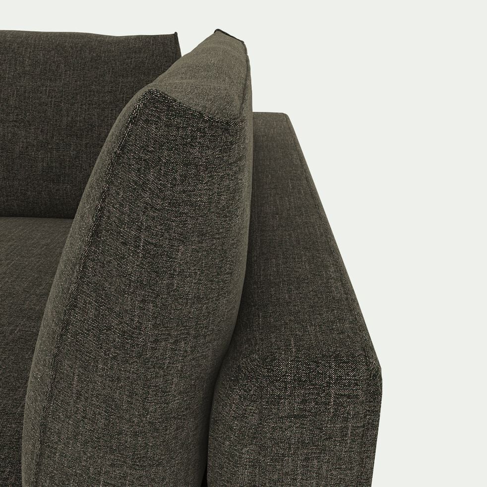 Canapé d'angle 5 places gauche en tissu tramé - gris calabrun-AUDES