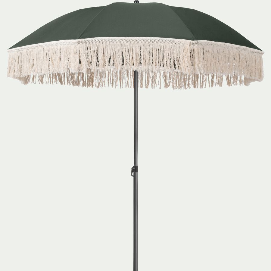 RICCIA Parasol à franges D180cm - vert kaki-RICCIA