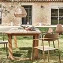 Table de jardin en acacia - bois foncé (8 à 10 places)-ROUSTIDO