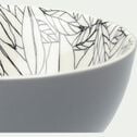 Coupelle en porcelaine motifs laurier D11,5cm - gris-AIX