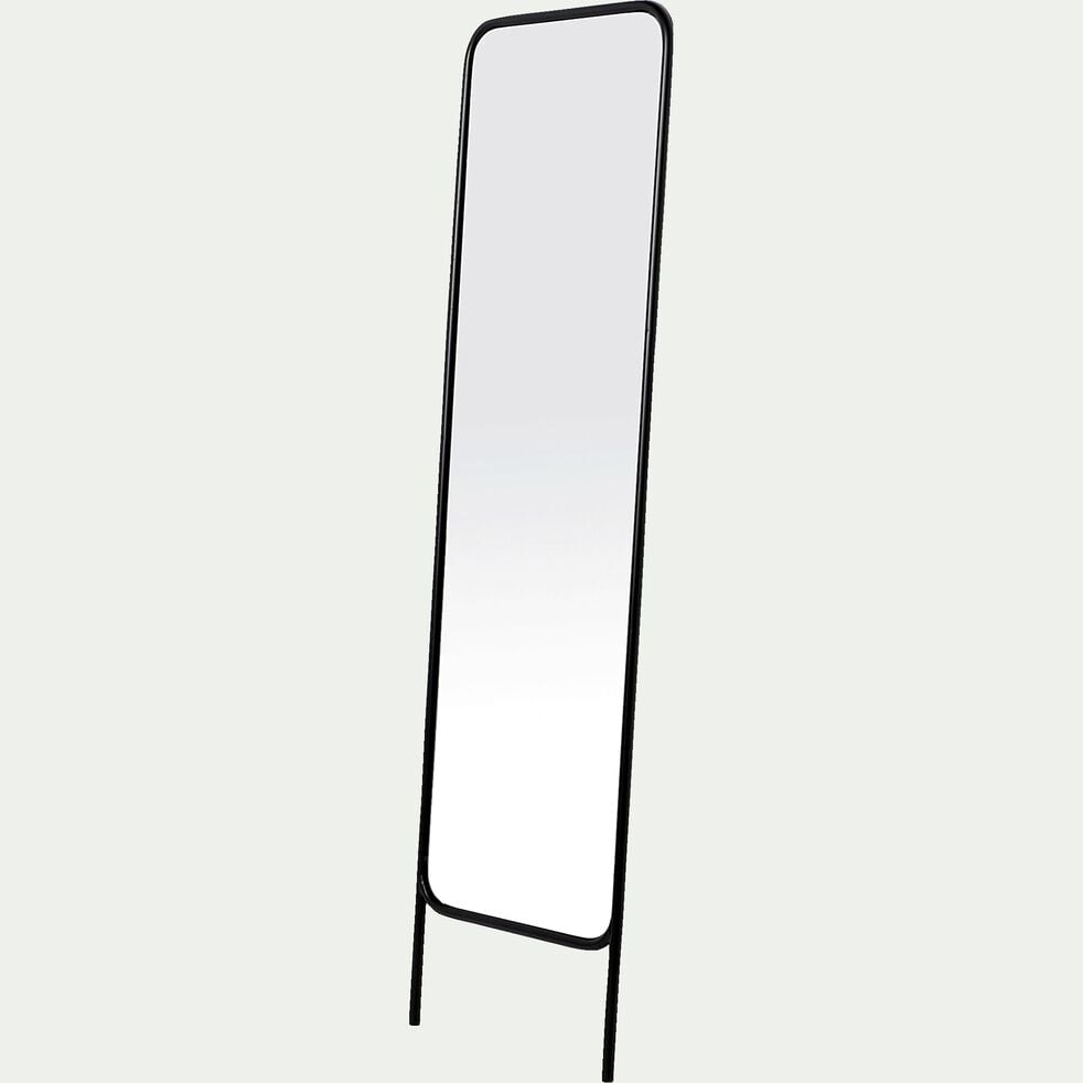 Miroir sur pied en métal - noir H140,5cm-BOLERO