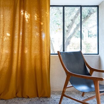 Rideau à œillets en coton 140x250cm - jaune argan-CALANQUES