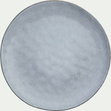 Assiette plate en grès D27,5cm - bleu-ADAM