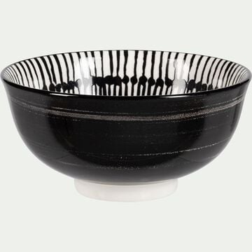 Coupelle en porcelaine D15,5cm - noir-LINIA