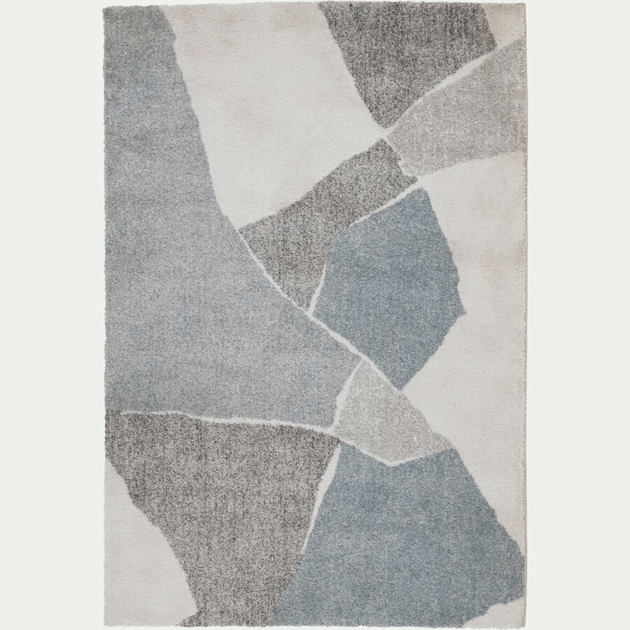 Tapis shaggy à motifs abstraits 160x230cm - gris-REKIA