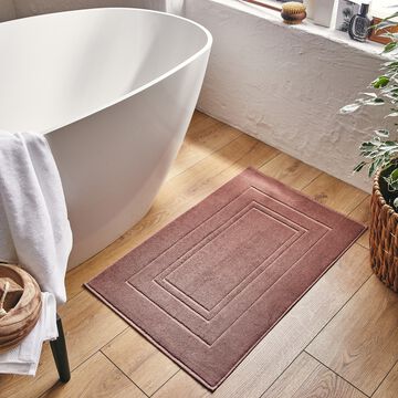 Tapis de bain en coton - brun rhassoul 50x80cm-AZUR