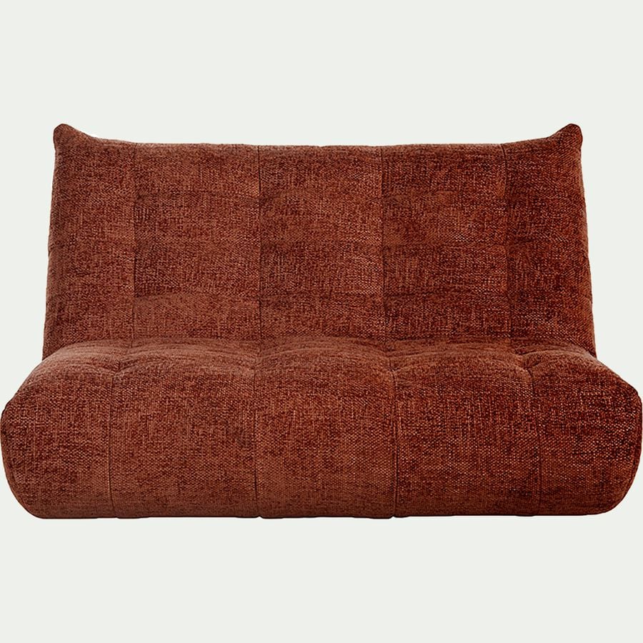 Canapé 3 places fixe en tissu chenille - brun rustrel-SCALO
