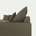 Canapé d'angle fixe gauche en tissu - vert cèdre-SIMONA