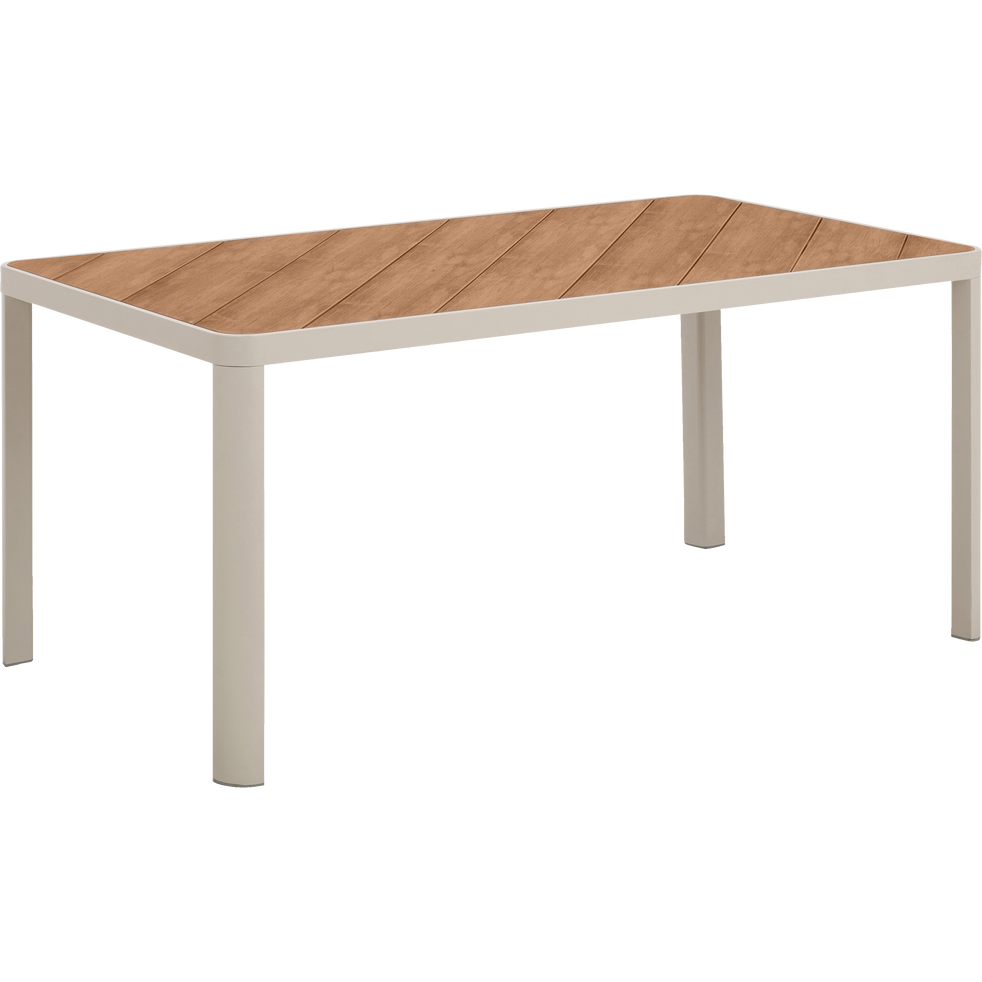 Table de jardin en aluminium et composite gris borie (4 à ...