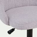 Chaise de bureau à roulettes en tissu - gris-LOUKAS