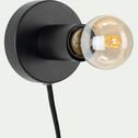 Lampe applique en métal - noir D10xH9cm-ODERA