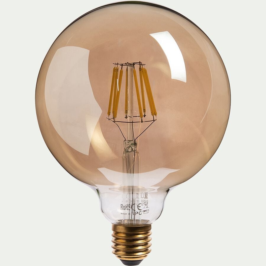 Ampoule décorative LED grise D12,5cm culot E27-DECO