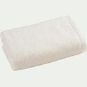 Serviette de toilette en bouclettes de coton bio - blanc ventoux 50x90cm-COLINE