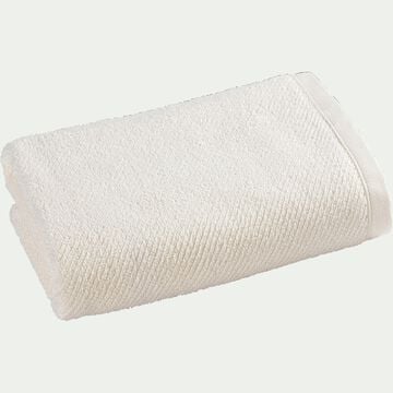 Serviette de toilette en bouclettes de coton bio - blanc ventoux 50x90cm-COLINE