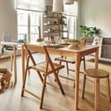 Table de repas extensible en bois - bois clair (4 à 6 places)-PEDRO