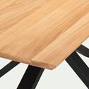 Table de repas piètement graphique en chêne - bois clair (8 places)-MONIEUX