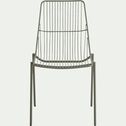 Chaise de repas intérieur et extérieur en acier - vert cèdre-MALDI
