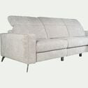 Canapé d'angle droit fixe en tissu dara - gris borie-SALVIA
