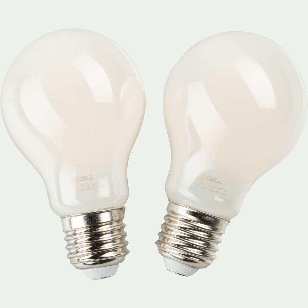 Lot de 2 ampoules LED standard lumière neutre - blanc-STANDARD