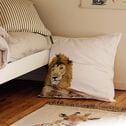 Taie d'oreiller enfant imprimé lion en coton 63x63cm - marron-LION