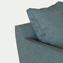Canapé d'angle droit fixe en tissu mixte - bleu calaluna-LENITA