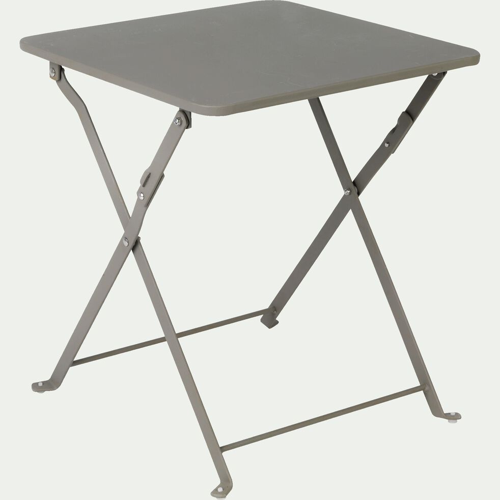 Table Basse De Jardin Pliante Taupe En Acier Cervione Table
