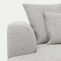 Canapé fixe 4 places en tissu effet bouclette - gris clair-SIROCCO