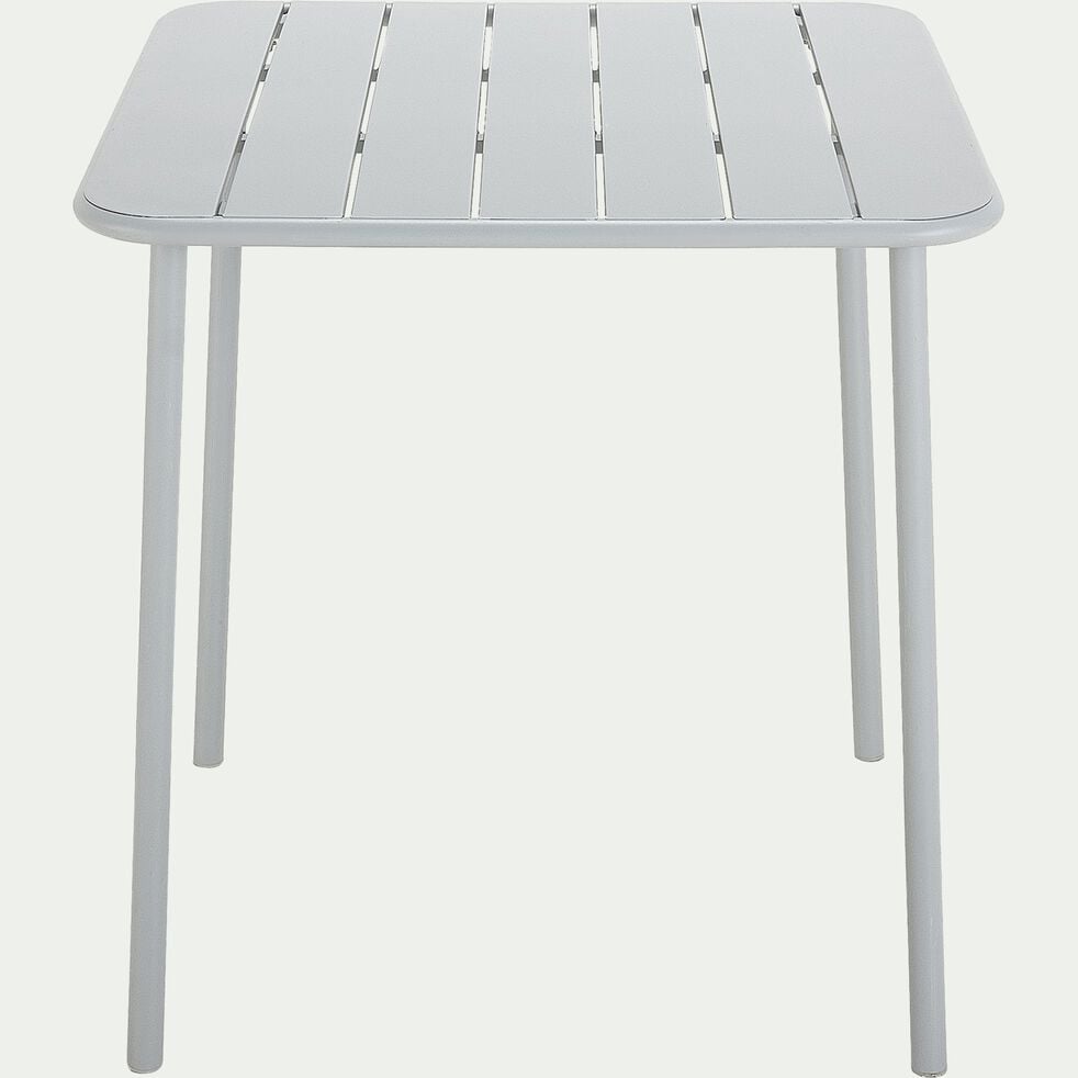 Table de repas jardin fixe en acier - gris vésuve (4 places)-SOURIS