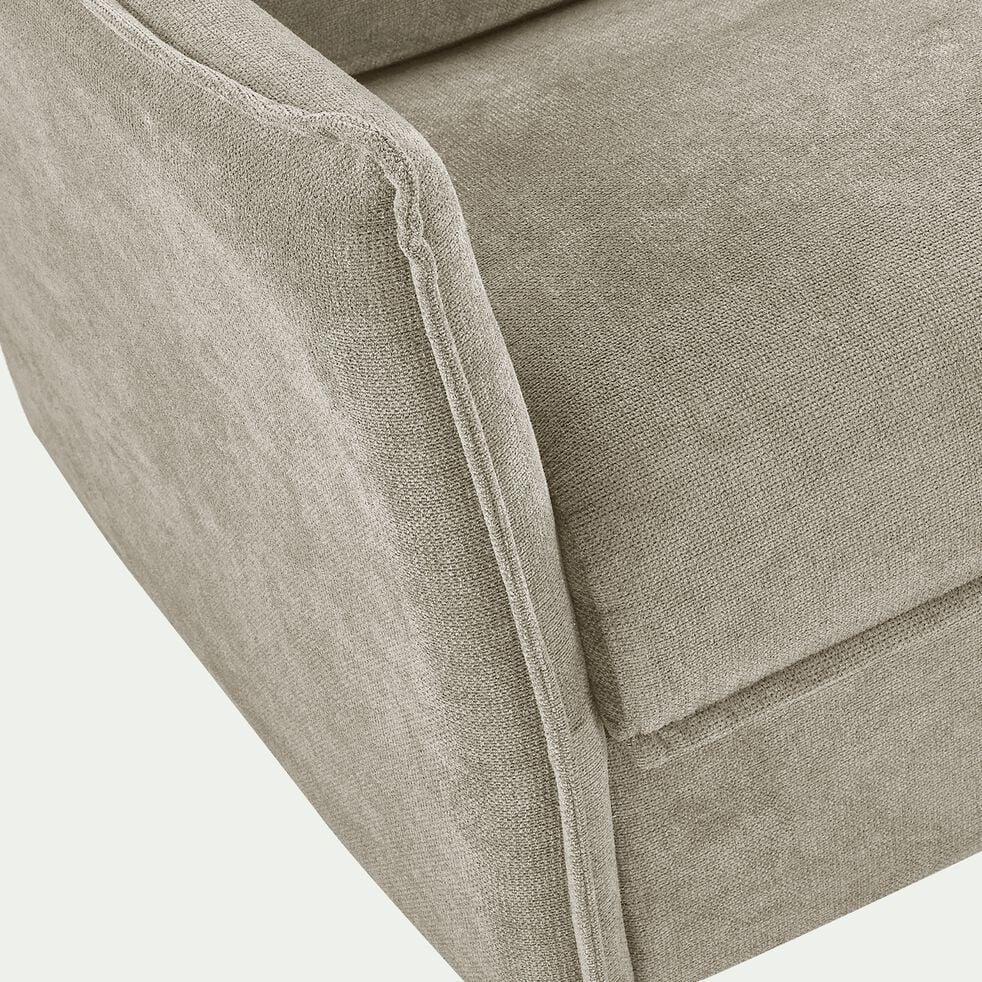 Canapé d'angle réversible convertible en tissu avec matelas densité 25kg/m3 - beige roucas-MOYA