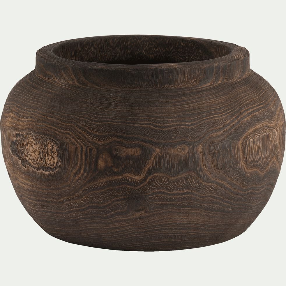Cache-pot en bois de paulownia D29xH19,5cm-LISA