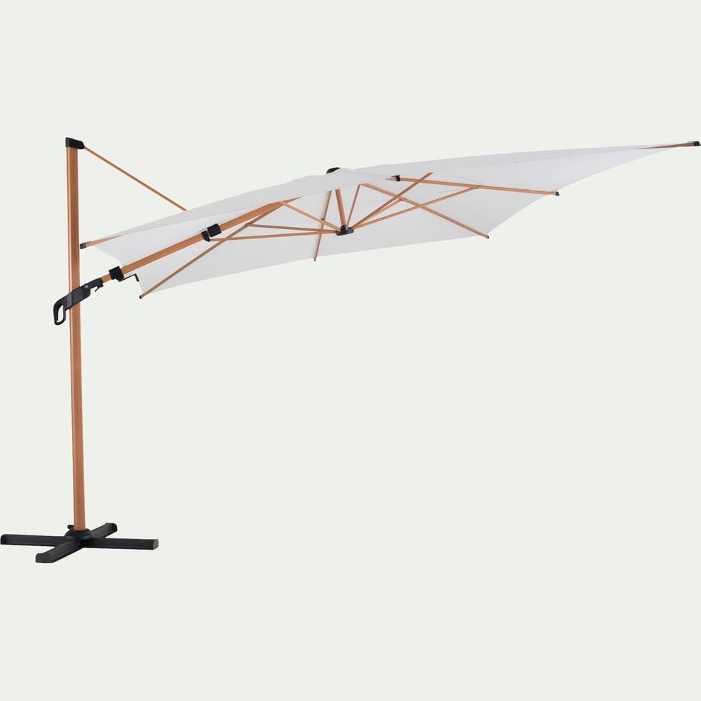 Parasol déporté rotatif 389x236cm - blanc écru-CAGNES