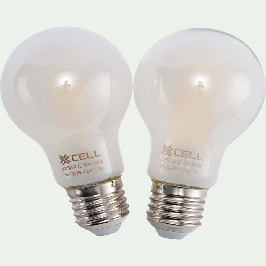 Lot de 2 ampoules LED standard lumière froide - blanc-STANDARD