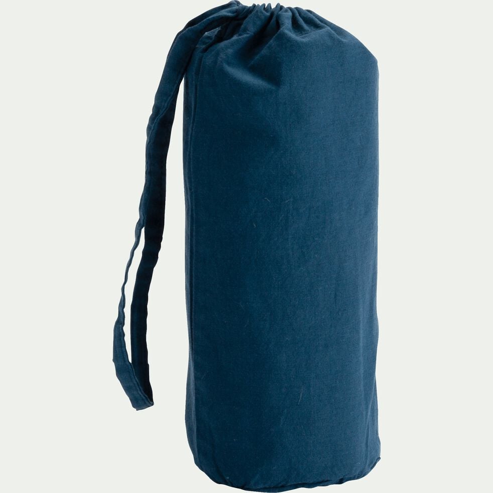 Drap housse enfant en coton 90x200+B20cm - bleu figuerolles-CALANQUES