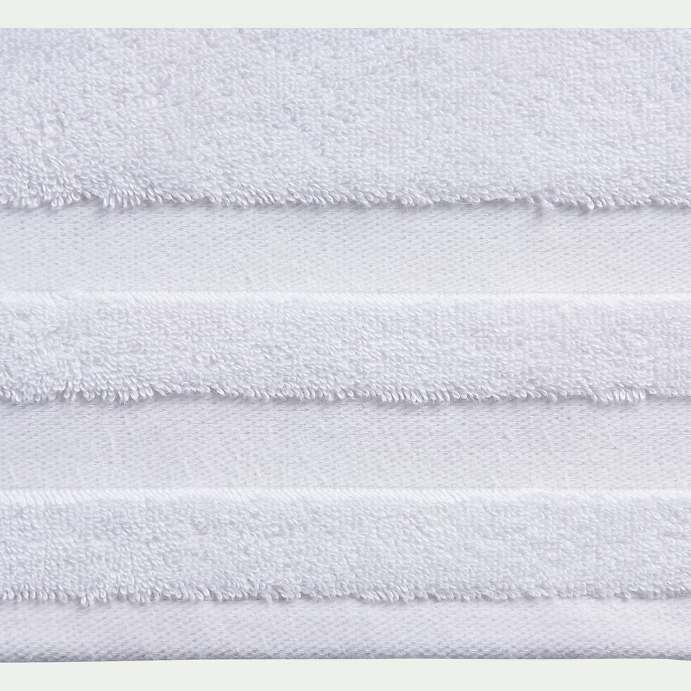 Lot de 2 serviettes invité qualité hôtelière en coton - blanc 30x50cm-RIVIERA