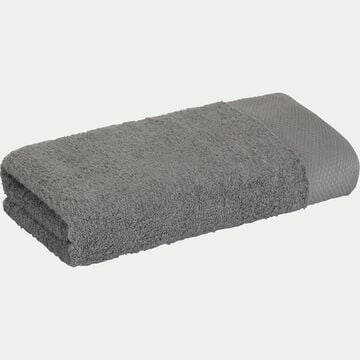 Serviette de toilette en coton peigné - gris restanque 50x100cm-AZUR